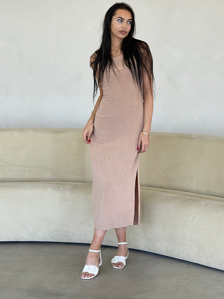 Ysabel Linen Dress 2.0 - Taupe